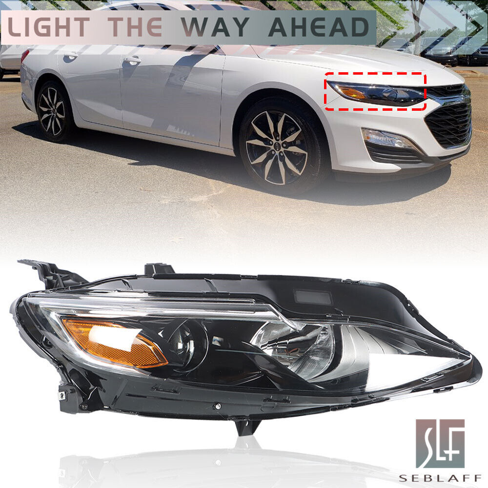 Headlight For 2019-2020 Chevrolet Malibu Halogen Type Chrome Housing Right Side