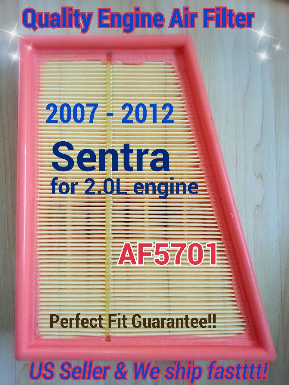 AF5701 for Sentra 2.0L(07-12) HIGH QUALITY Air Filter perfect fit guarantee