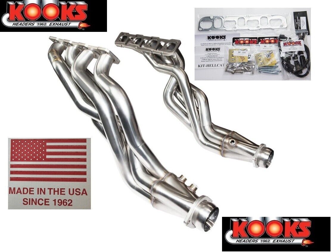 Kooks 2'' x 3'' stainless headers 6.2 supercharged Challenger Charger Hellcat 