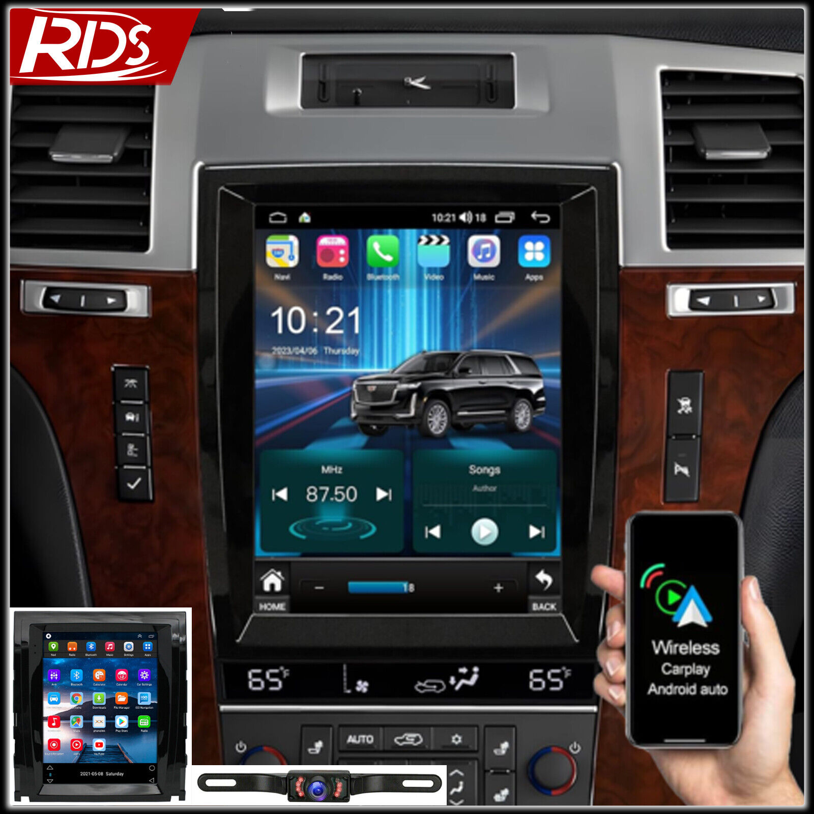 For Cadillac Escalade 2007-2014 Android 12 Carplay Car Stereo Radio GPS NAVI BT