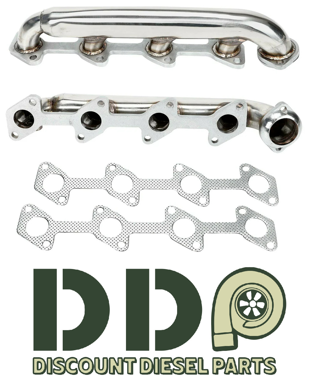 Stainless Steel Manifold Headers For 03-07 Ford Powerstroke Diesel F250 F350 6.0