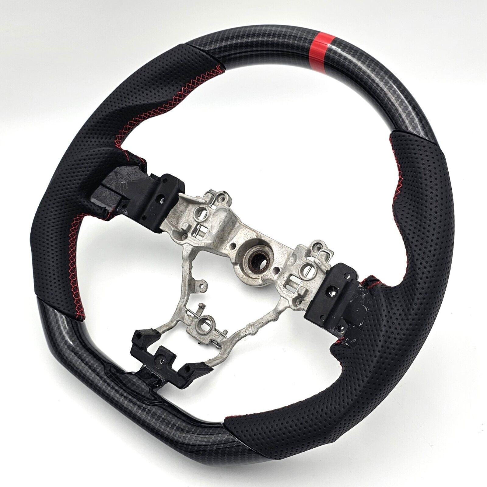 REVESOL Hydro-Dip Carbon Fiber Black Steering for 2015-2021 SUBARU STI WRX S209