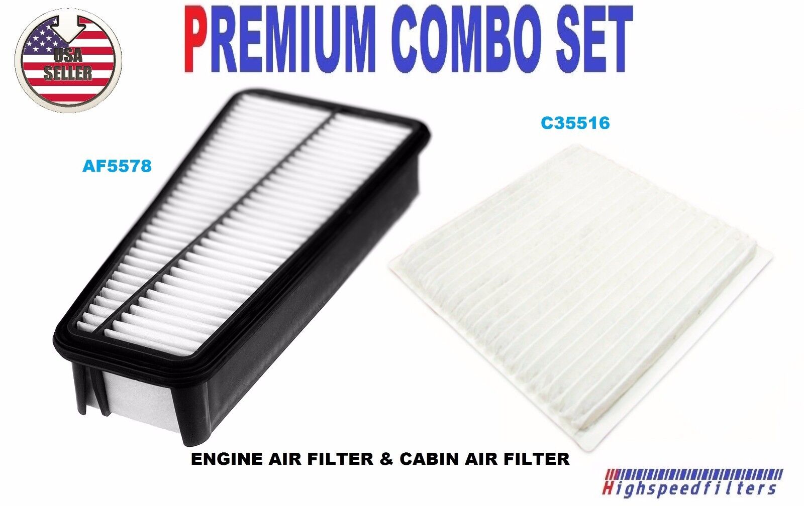 COMBO SET Air Filter & Cabin Filter for 2006 - 2009 4RUNNER FJ CRUISER 4.0L V6