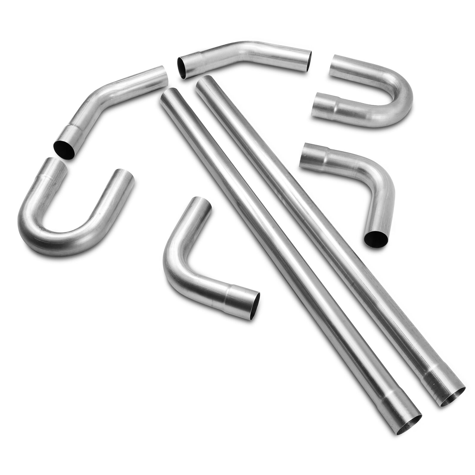 2.5” Custom Exhaust Pipe Kit Tubing Mandrel Bend Straight U-Bend 90° Piping Kit