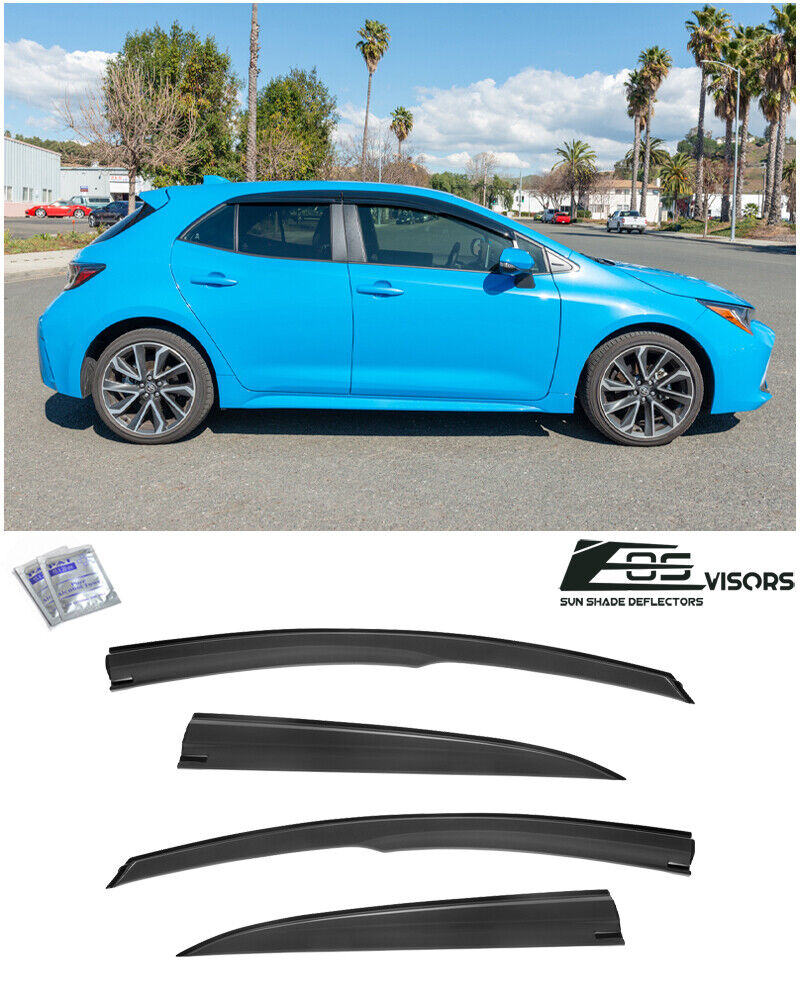 For 19-Up Toyota Corolla Hatchback Mugen Tape-On Side Window Visor Deflectors