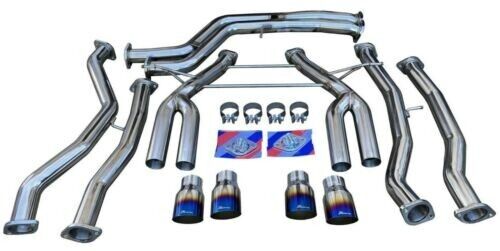 Full Stainless Exhaust System w/ Burnt Quad Tips FOR 2015+ M3 F80 M4 F82 F83 S55
