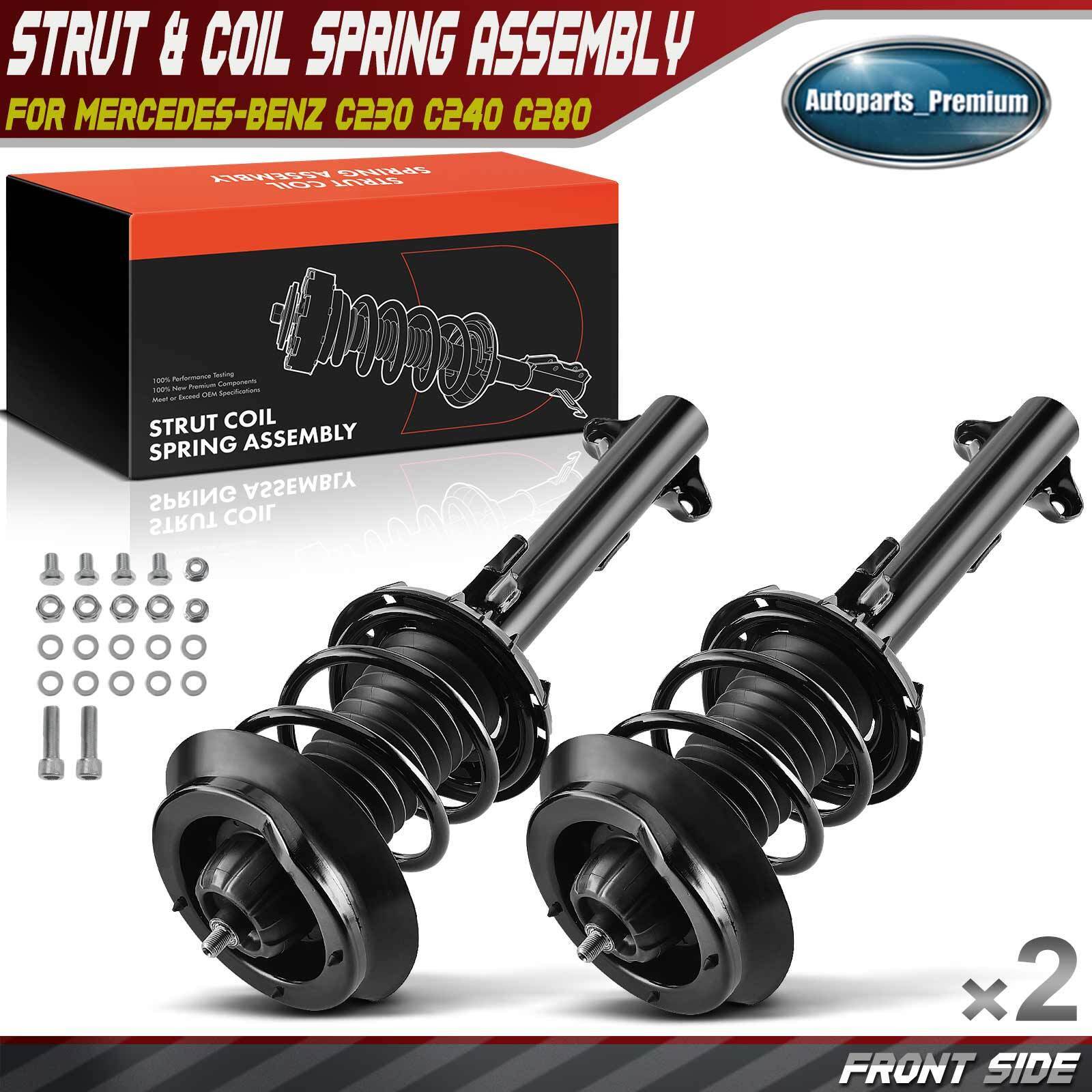 2x Front Complete Strut & Coil Spring Assembly  for Mercedes-Benz C230 C240 C280