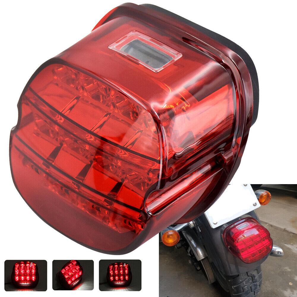 Red Led Brake Tail Light Fit For Harley Dyna Touring Electra Glide Road Glide US