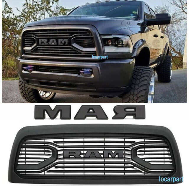 For Dodge RAM 1500 Grill 2009 2010 2011 2012 Front Grille w/Accessories Black