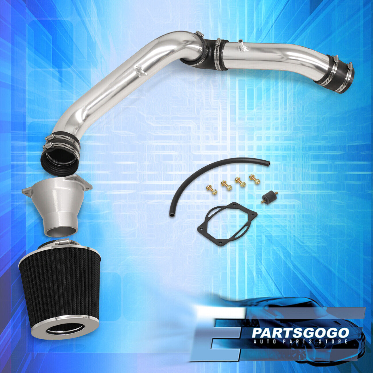 For 91-99 Mitsubishi GTO 3000GT Polished Cold Air Intake Piping System w/ Filter