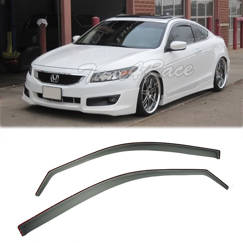 For 08-12 Honda Accord In-Channel Side Window Visors rain Guards 2DR Coupe JDM