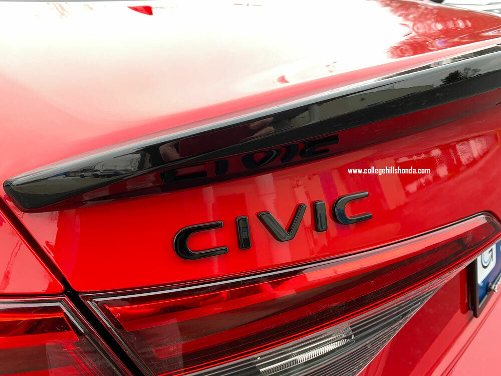 2022-2024 Genuine Honda Civic 4dr Sedan Gloss Black Emblem Kit OEM 08F20-T20-100