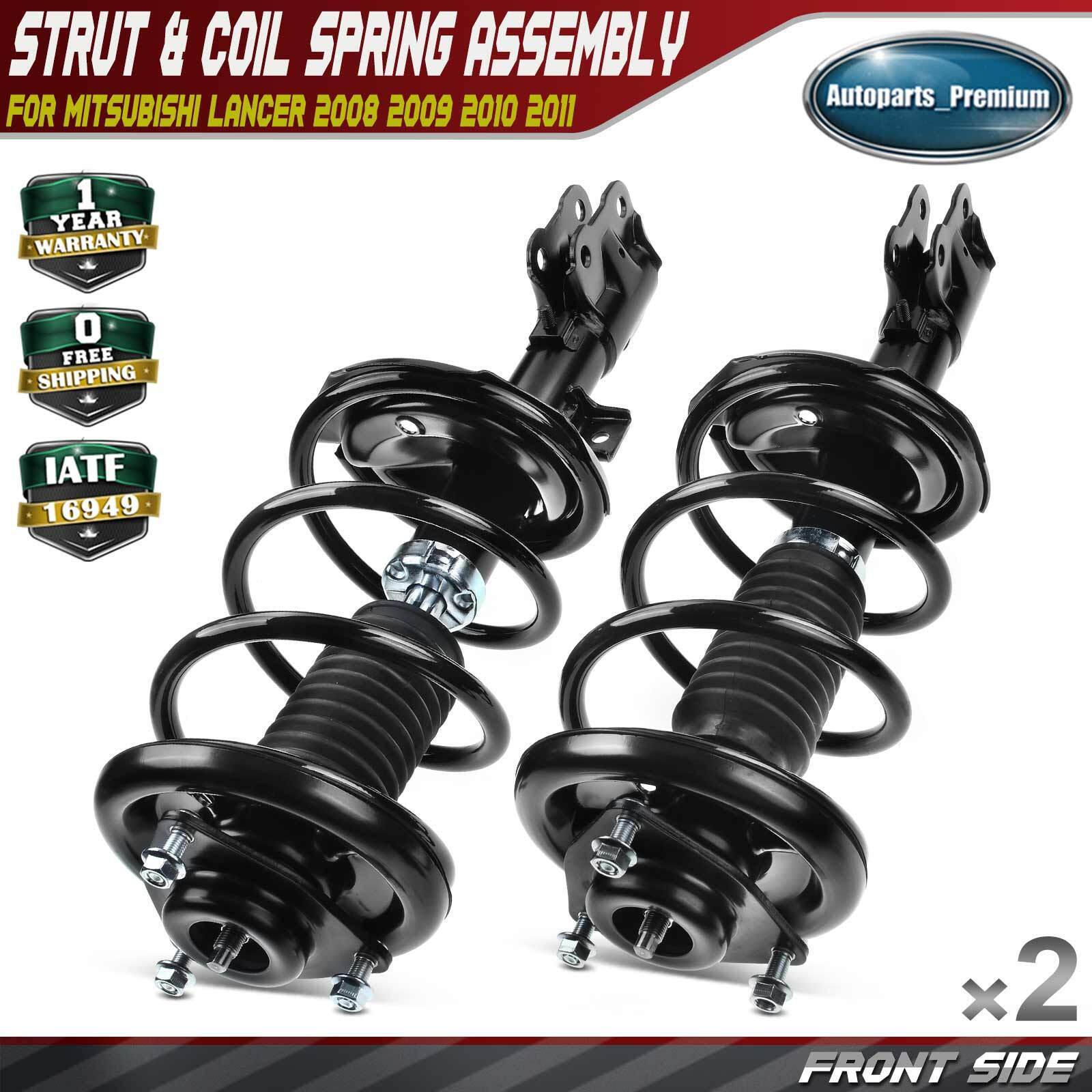 2x Front Complete Strut & Coil Spring Assembly for Mitsubishi Lancer 2008-2011