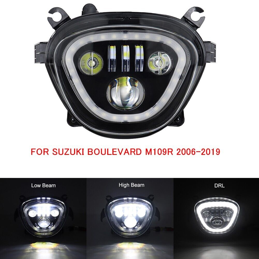 For Suzuki Boulevard M109R 2006-2019 LED Headlight Hi-Low Beam DRL