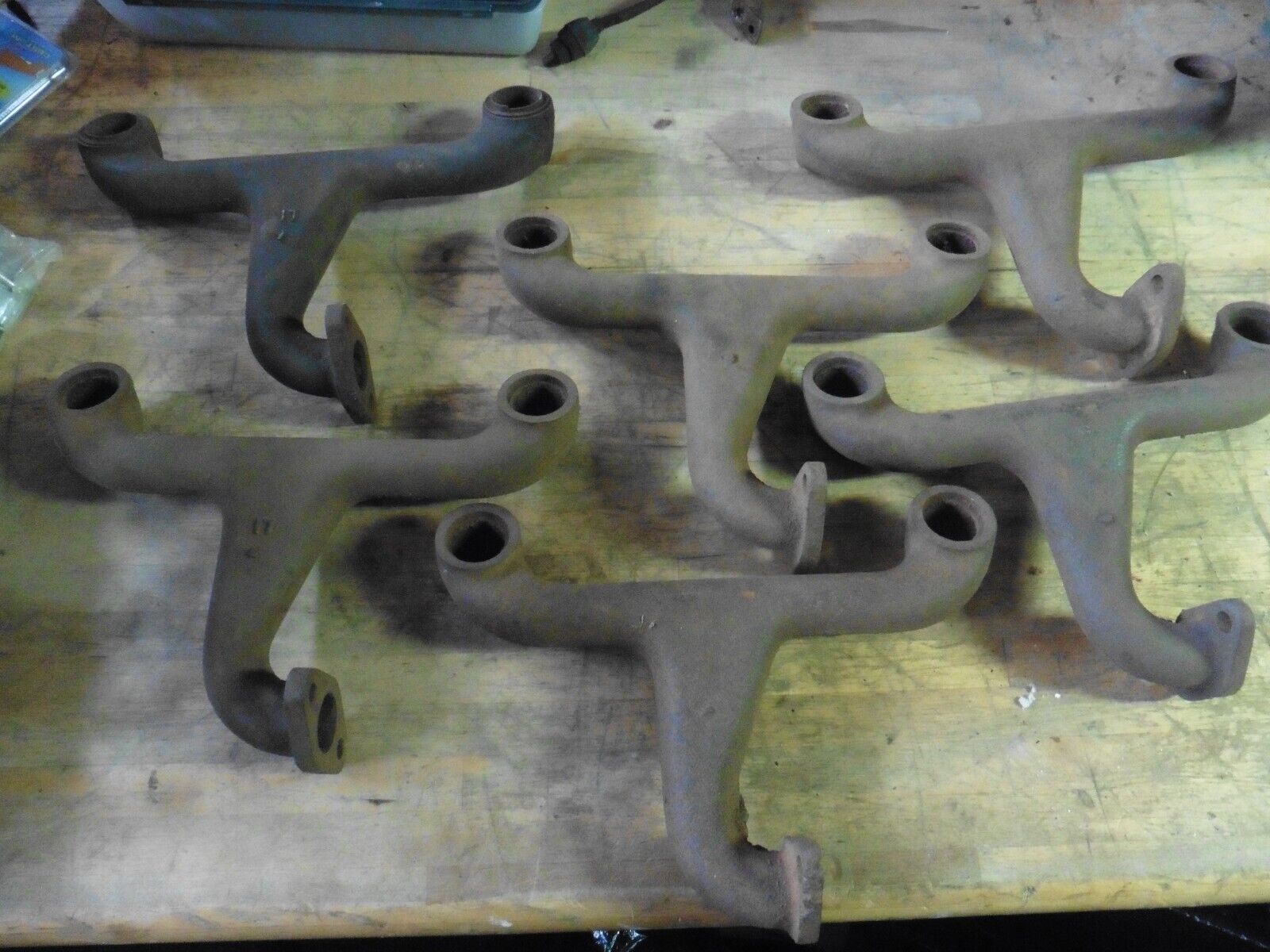 Antique Lot of 6 Ford Model T Manifolds headers engine part cast iron