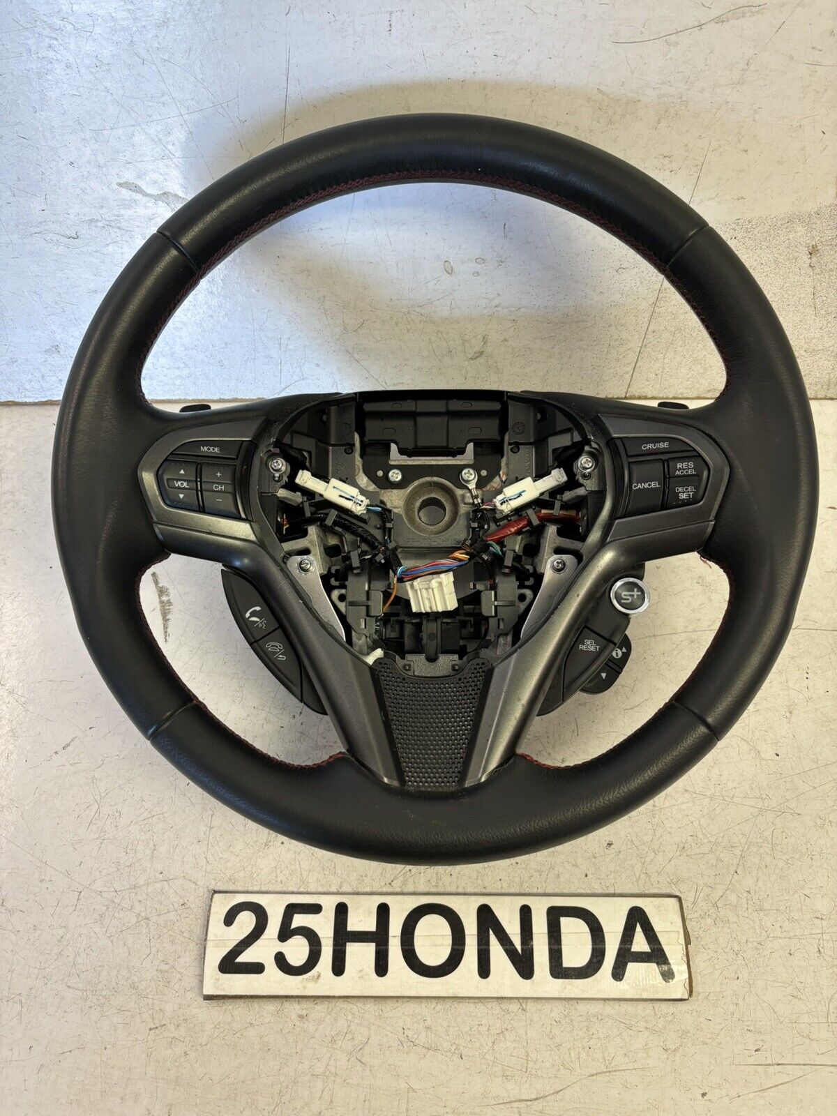2010-2013 Honda CR-Z Red Stitch Leather Steering Wheel Rare OEM G1 Crz ZF1