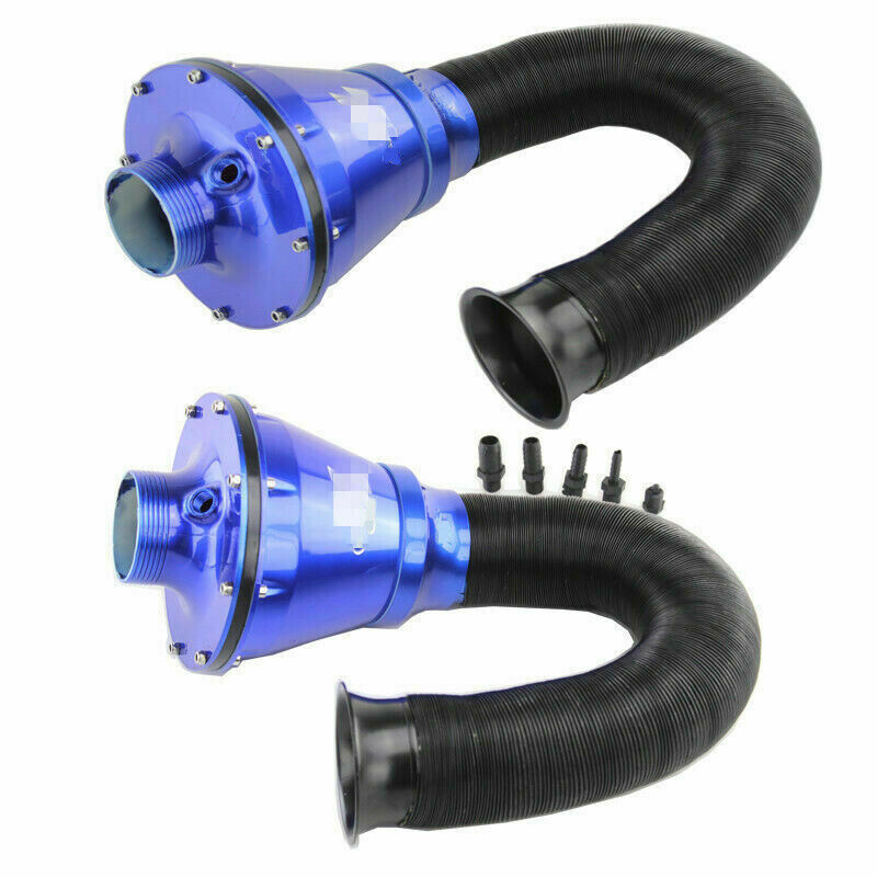 Blue Apollo Universal Air Intake Filter Induction Kit with Cold Air Feed Pipe 