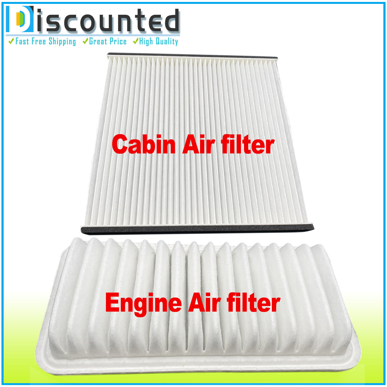 Combo Set Air filter for Toyota Corolla Matrix Pontiac Vibe Subaru BRZ Scion tC