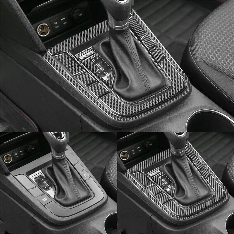 Interior Gear Shift Panel Cover Trim Carbon Fiber for Hyundai Elantra 2016-2018