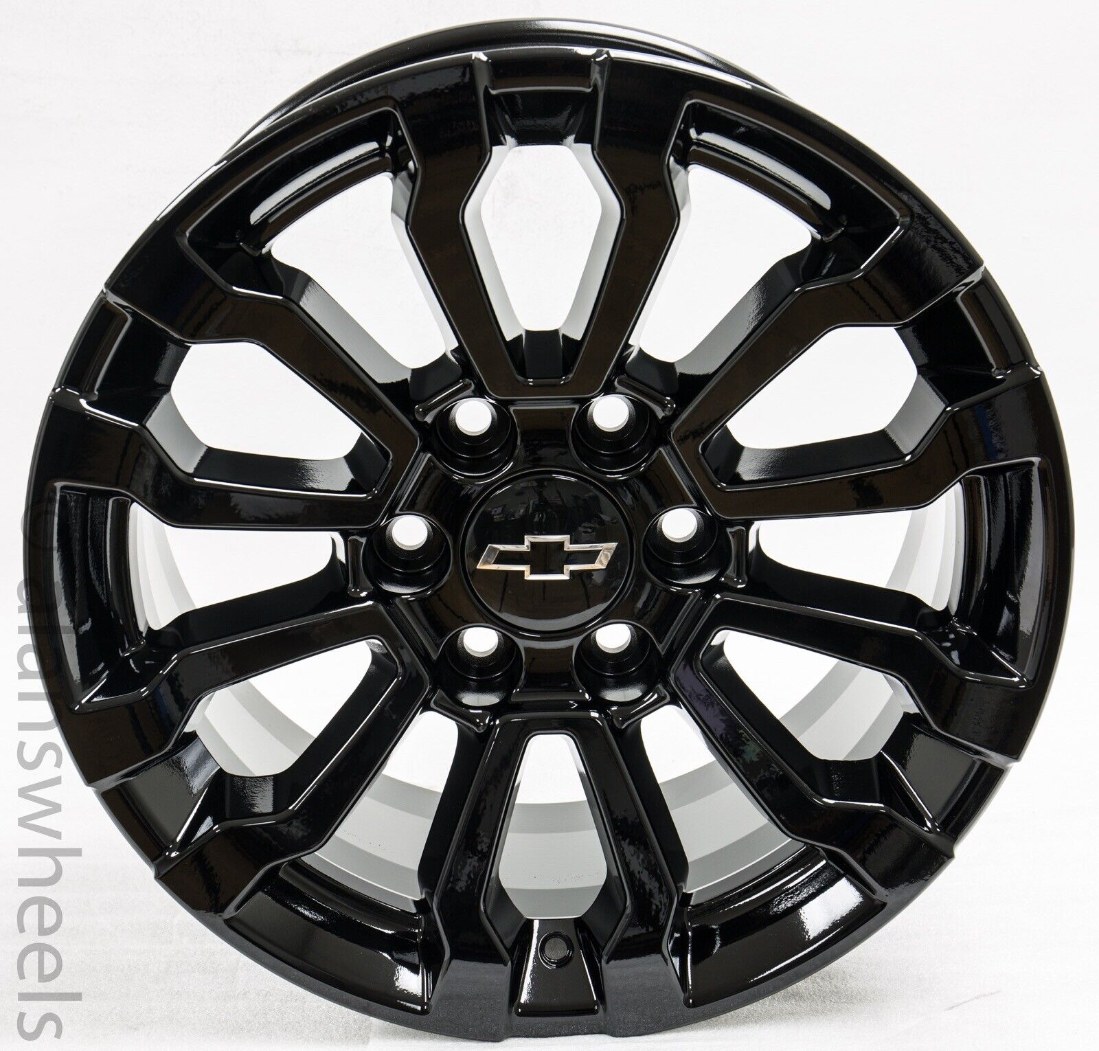 4 New Chevy Silverado Suburban Tahoe Gloss Black Replica AT4 18” Wheels Rims 