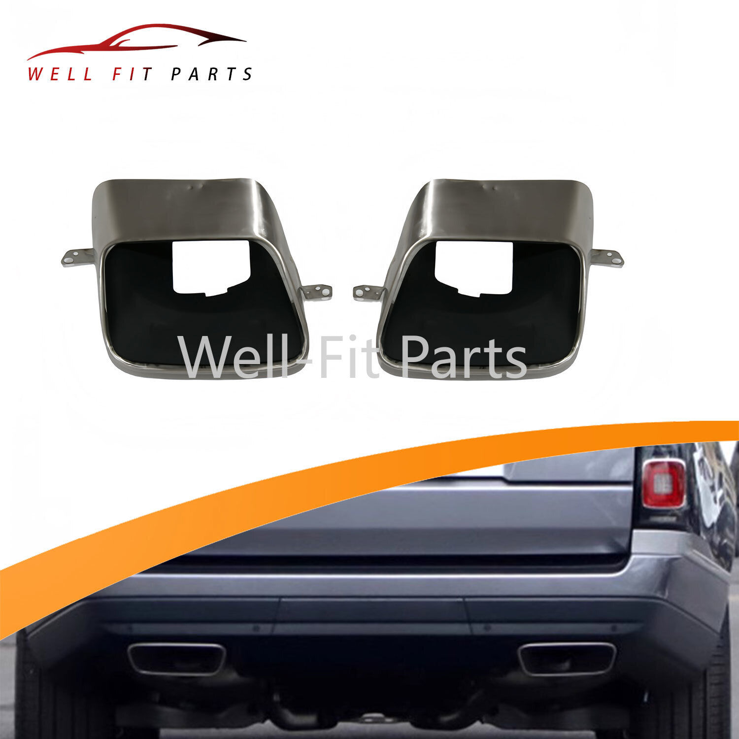 For Land Rover Range Rover Vogue L405 Exhaust Tail Pipe Tip Pair Stainless Steel