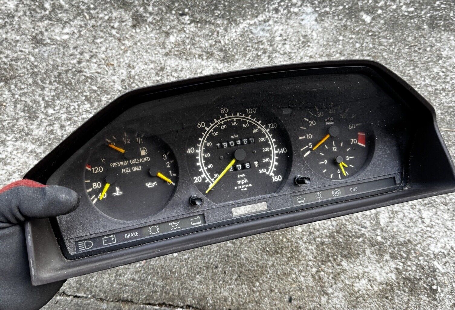 86-95 Mercedes E320 300CE 300E W124 Speedometer Instrument Cluster Oem