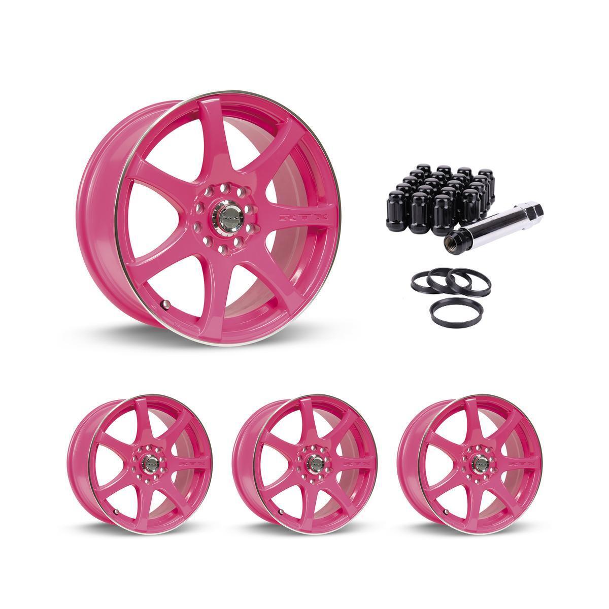 Wheel Rims Set with Black Lug Nuts Kit for 90-03 Mazda Protege P814017 15 inch