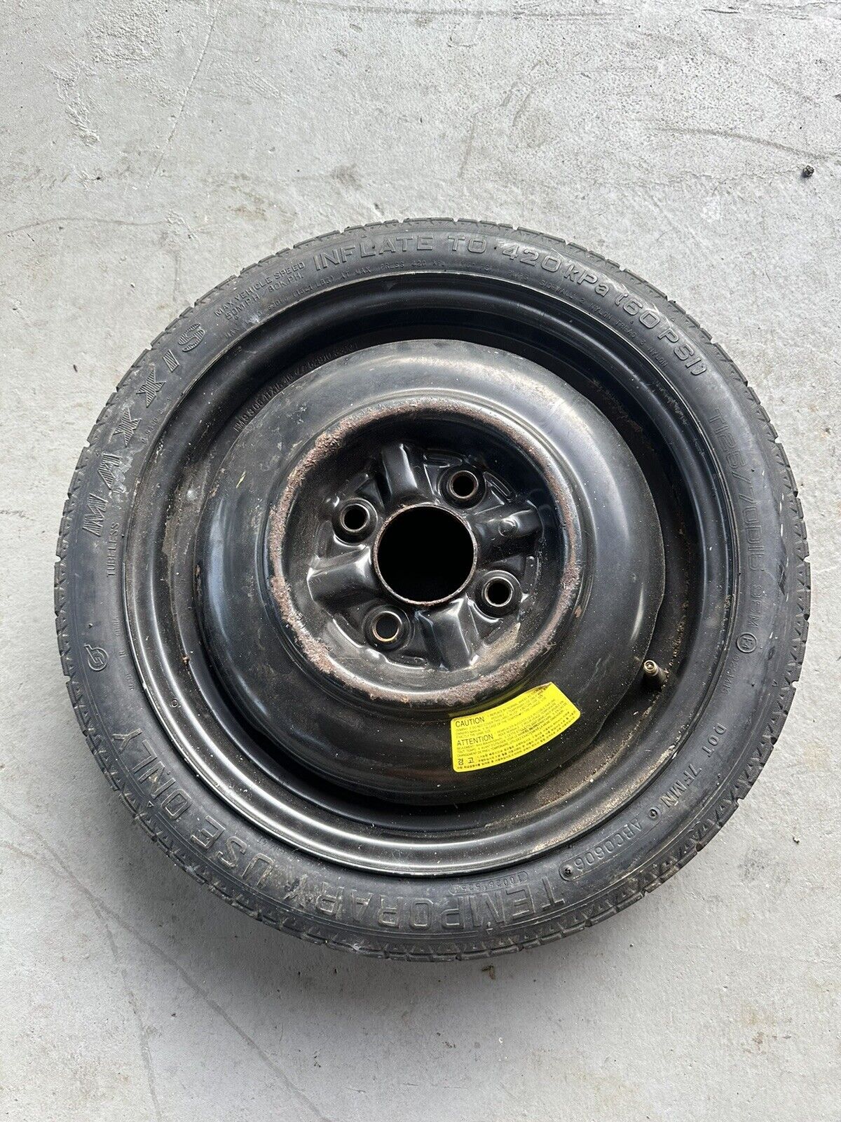 1989-1994 NISSAN 240SX S13 SILVIA COUPE 15X4 SPARE WHEEL WITH TIRE T125/70D15