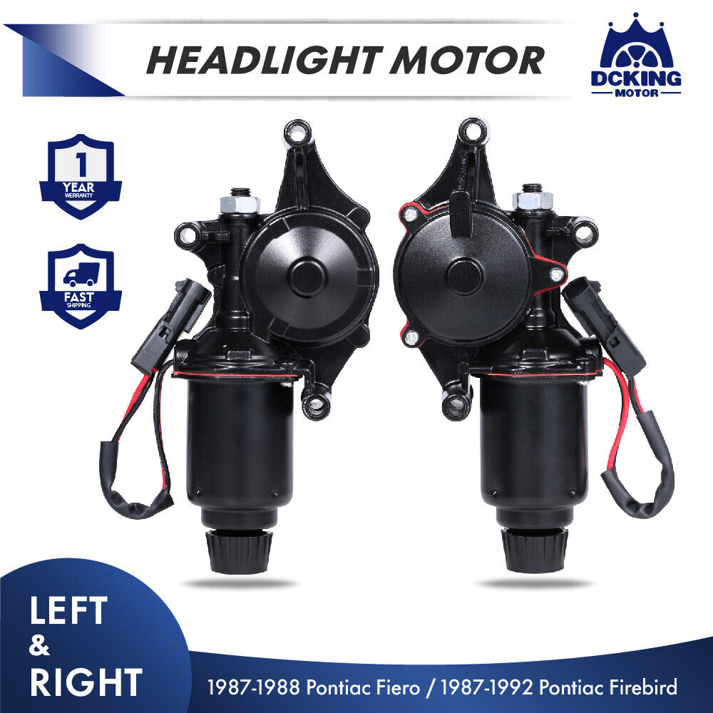 2X Headlight Headlamp Motor For Pontiac Fiero 87-88 And Firebird 87-92 LH RH