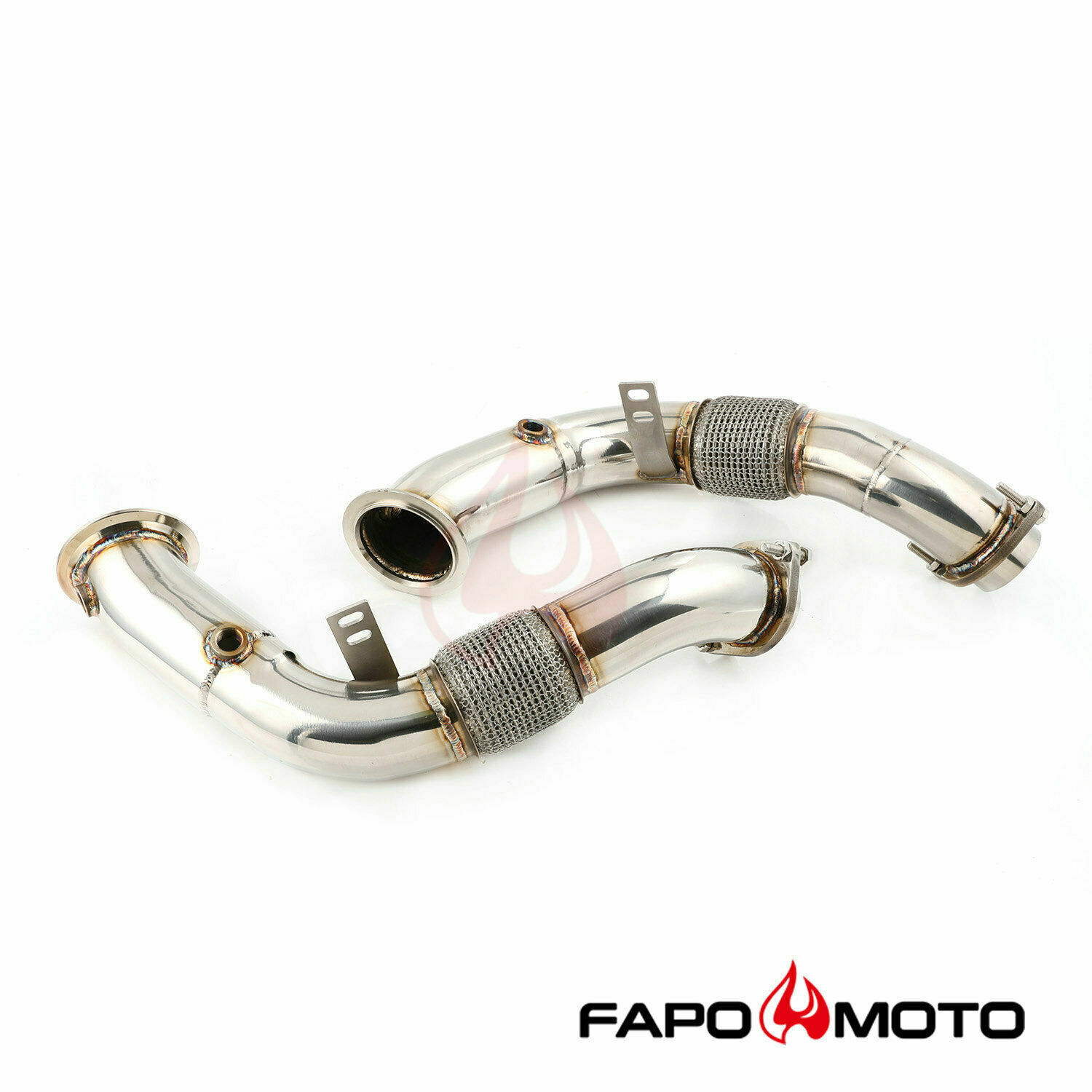 FAPO TURBO EXHAUST DOWNPIPE FOR 08-14 BMW 650i X6/X5/5/6/7-SERIES N63B44 Catless