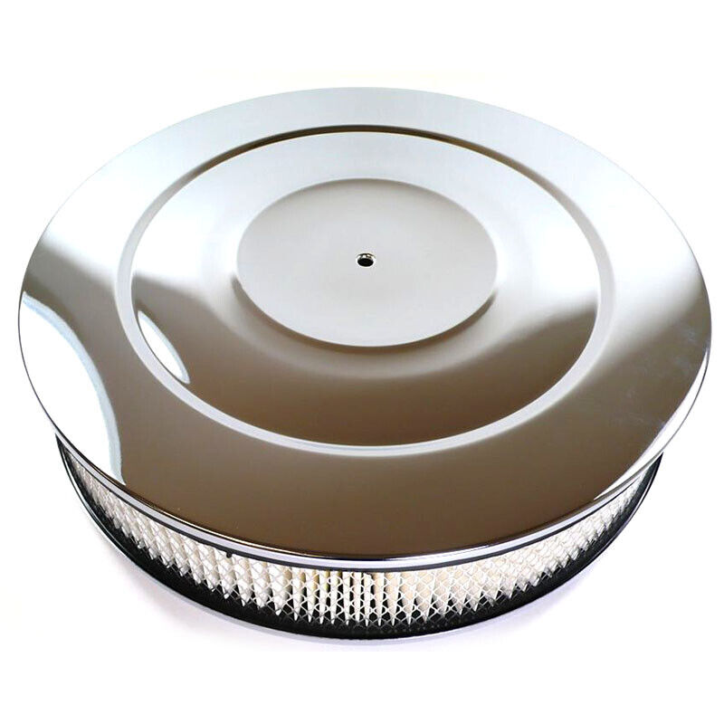 Bandit Air Cleaner Assembly 2148K; Performance Chrome Steel Round 14\