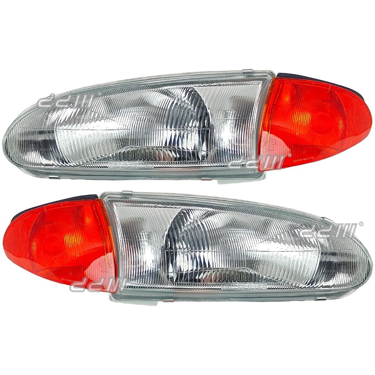 Chrome Headlight Amber Corner Light Lamp Fit For Proton Satria Wira M21 Coupe