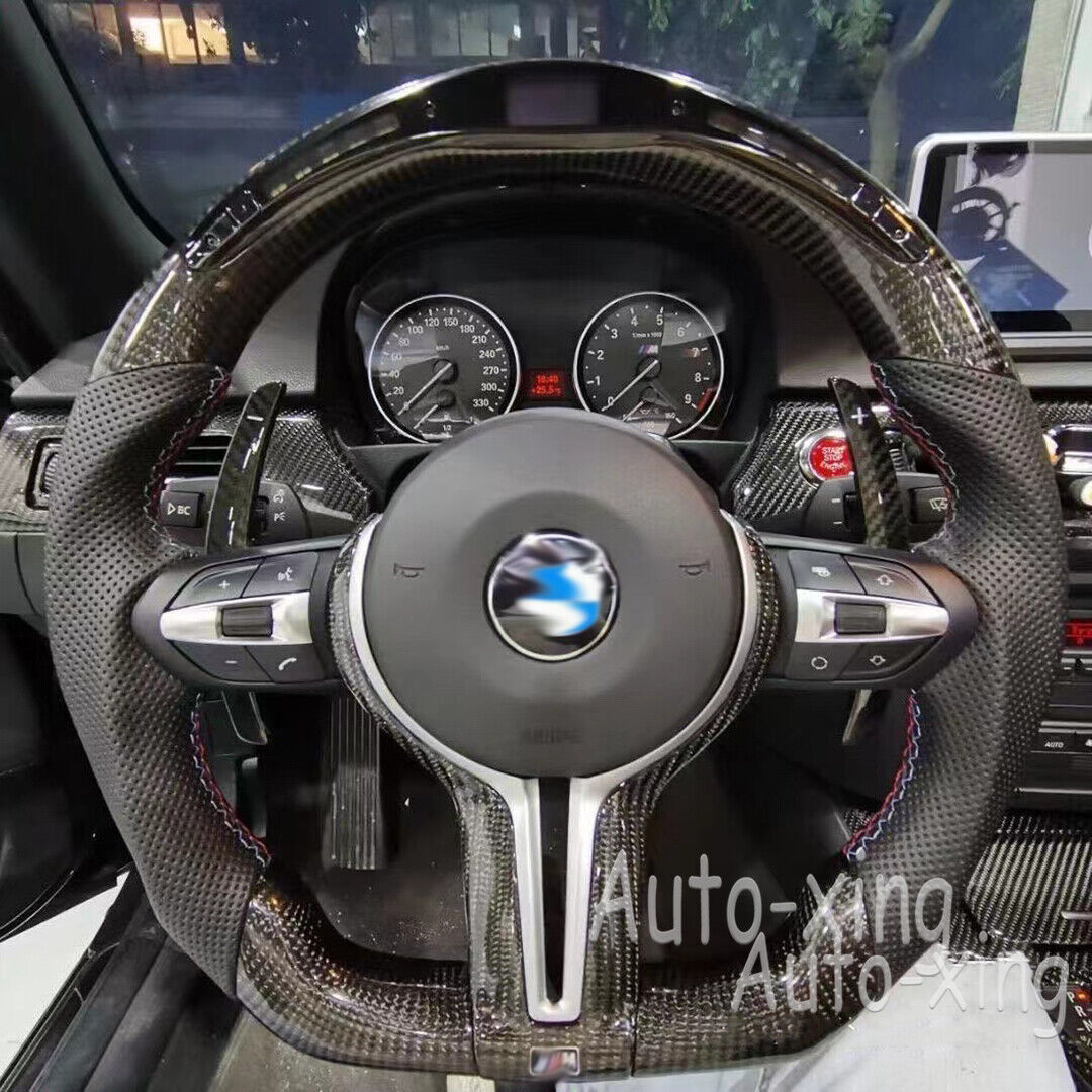 Led Real Carbon Fiber Steering Wheel for BMW M1 M2 M3 M4 M5 M6 M7 X5 X6 F82 F10