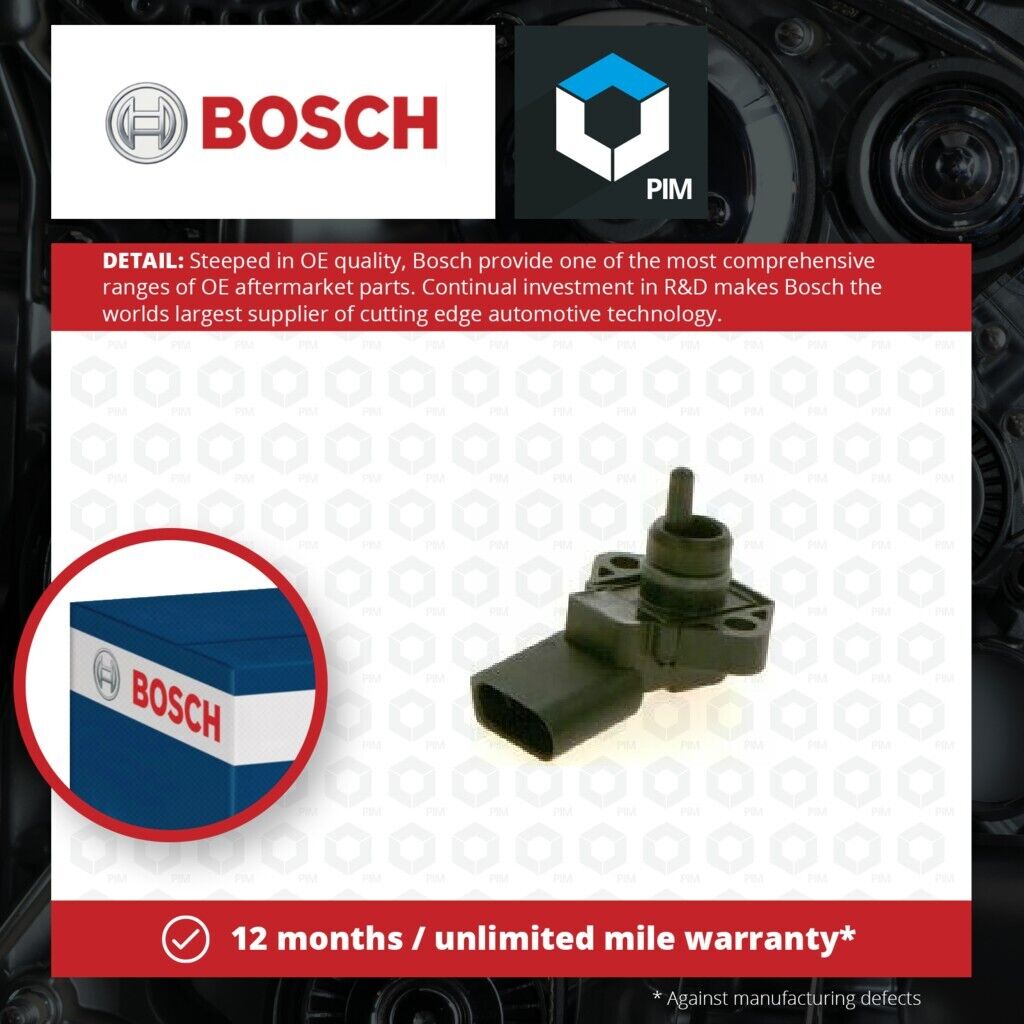 Air Intake Temperature Sensor fits SEAT IBIZA 6K1 1.4 95 to 99 Sender Bosch New