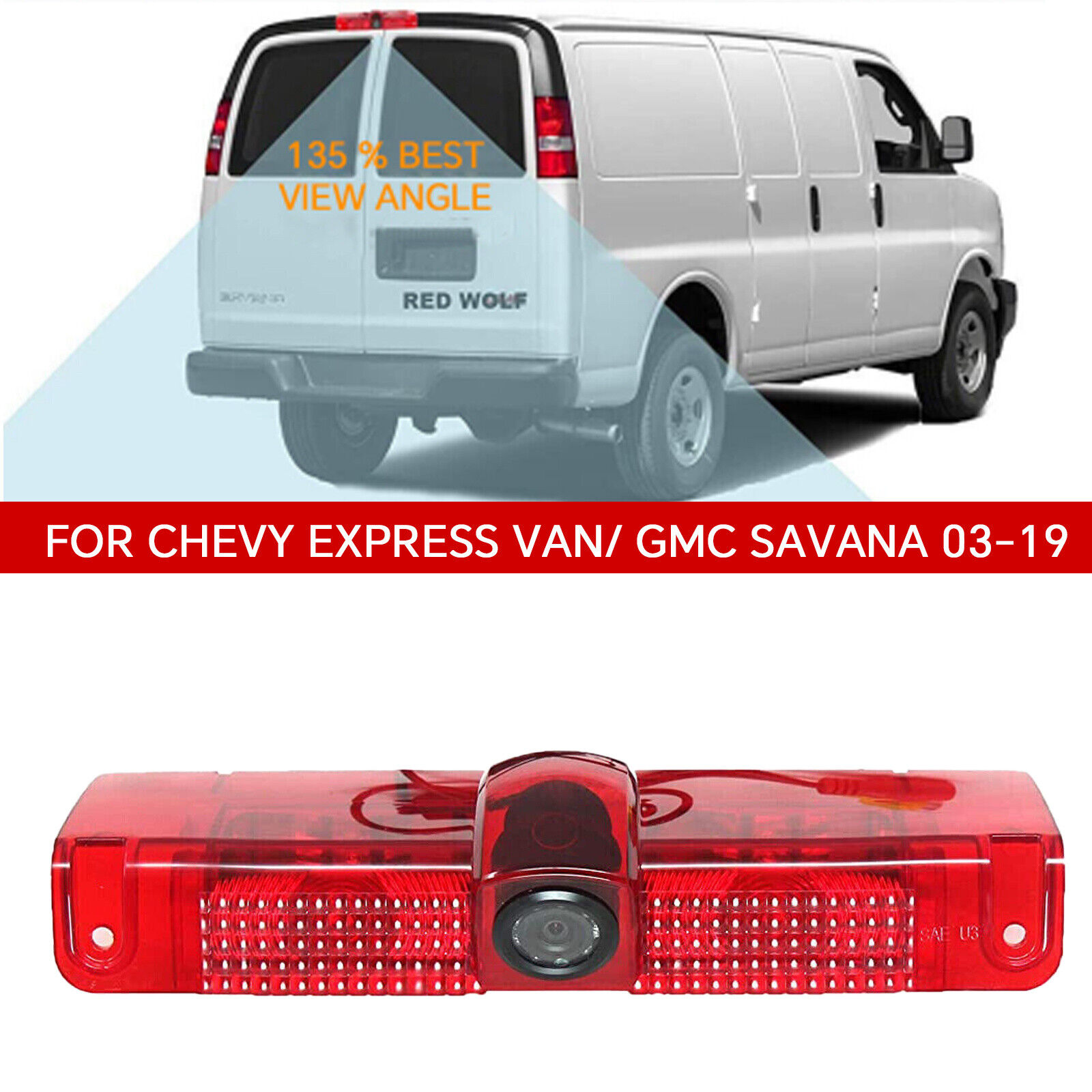 Rear View Monitor Backup Camera for Chevrolet Express Van/GMC Savana Van 2003-19