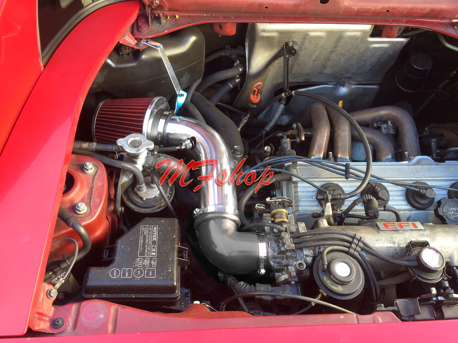 Black Red For 1991-1995 Toyota MR2 2.2L L4 Non-Turbo Air Intake Kit + Filter