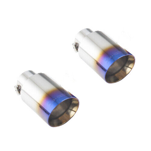 XForce Exhaust Tail Pipe Tips Pair Stainless Steel Blue for Ford Focus ST FWD