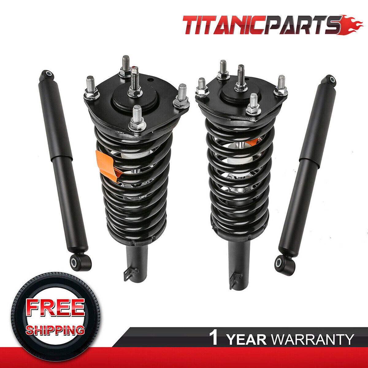 Front & Rear Shocks Struts Assembly For Jeep Commander Grand Cherokee Pair(4)