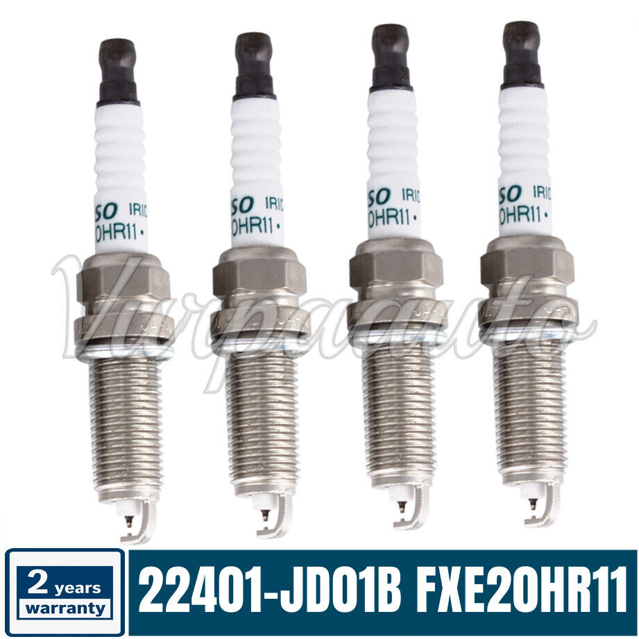 4X FXE20HR11 Iridium Spark Plugs For Nissan Cube Versa Altima Sentra 22401-JD01B