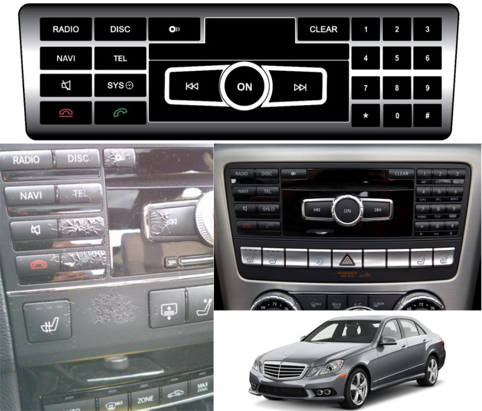 Replacement Radio Button Stickers V2 2010-2016 Mercedes Benz E350 New 