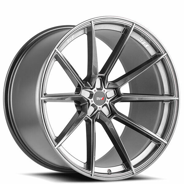 (4) 20x10/20x11 Staggered Savini Wheels SV-F4 Gloss Graphite Rims (B30)