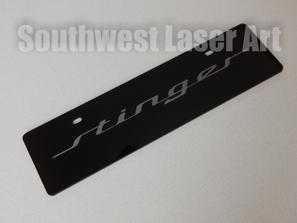  Laser Cut License Plate Delete for KIA Stinger with Engraved Text