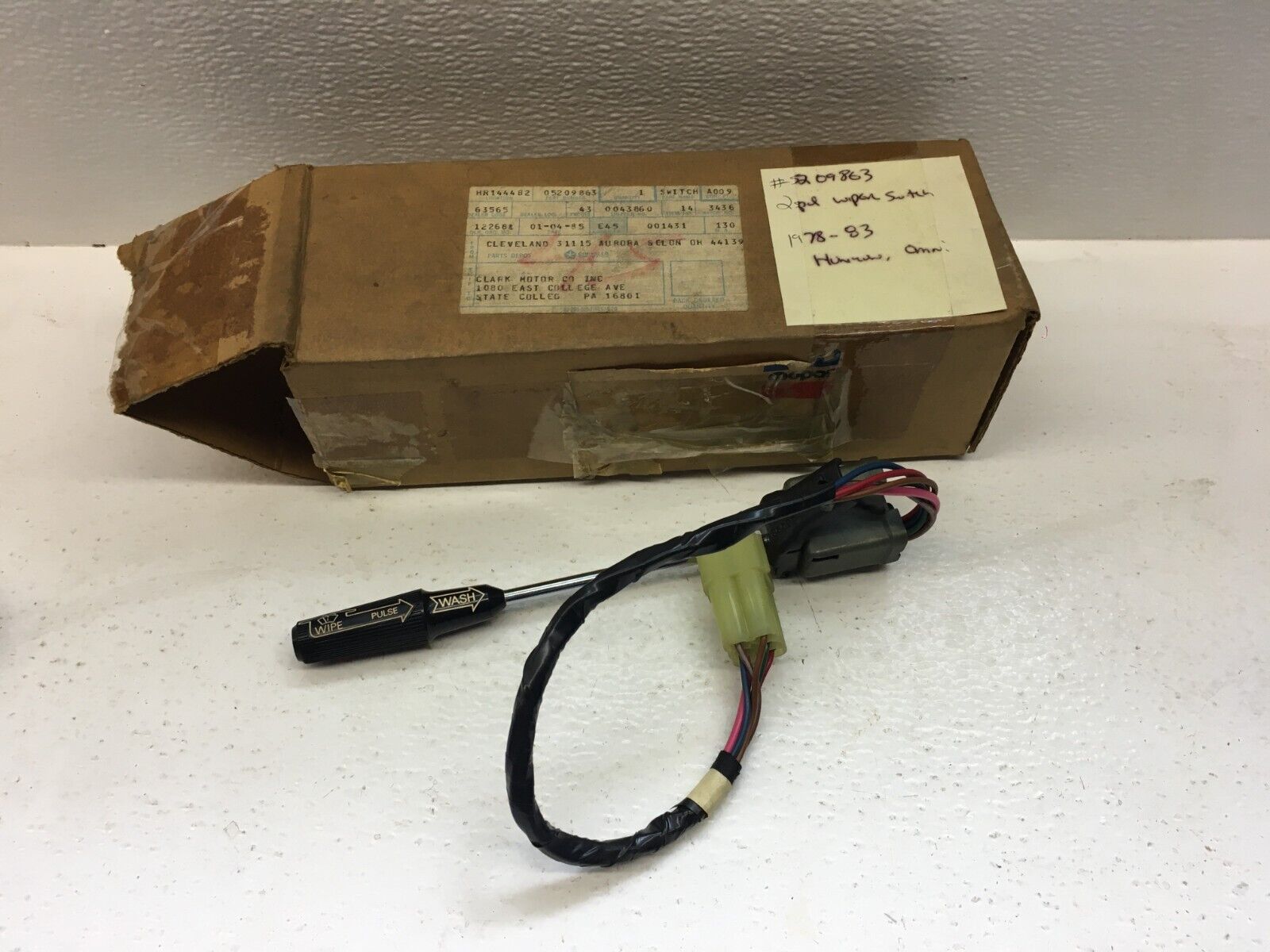 Mopar NOS 1981-87 Horizon Omni 2 Speed Wiper Washer Signal Switch Lever