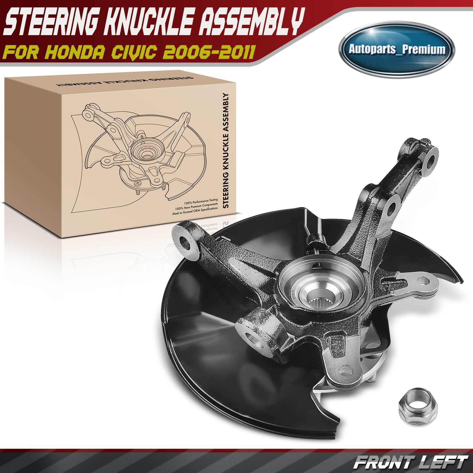 Front Left Steering Knuckle & Wheel Hub Bearing Assembly for Honda Civic 06-11