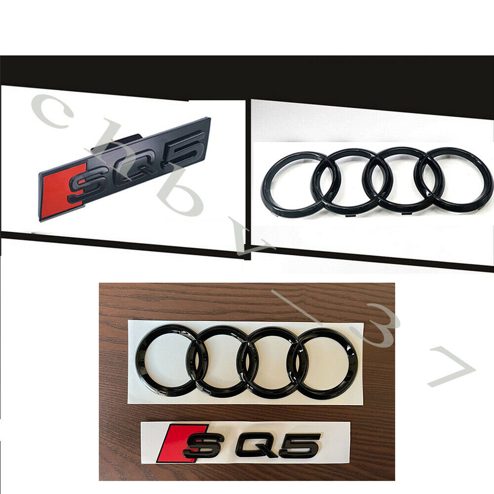 Audi SQ5 Gloss Black Front Rear Emblem Badge Full set for Audi Q5 SQ5 2013-2020