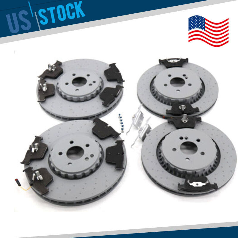 For Mercedes S63 S65 Cl63 Cl65 Amg Front Rear Brake Pads & Rotors Reliable