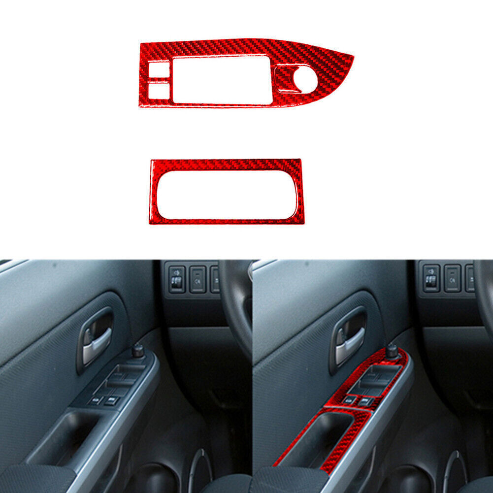 Carbon Fiber Driver Window Switch/Door Panel Cover Trim For Suzuki Grand Vitara