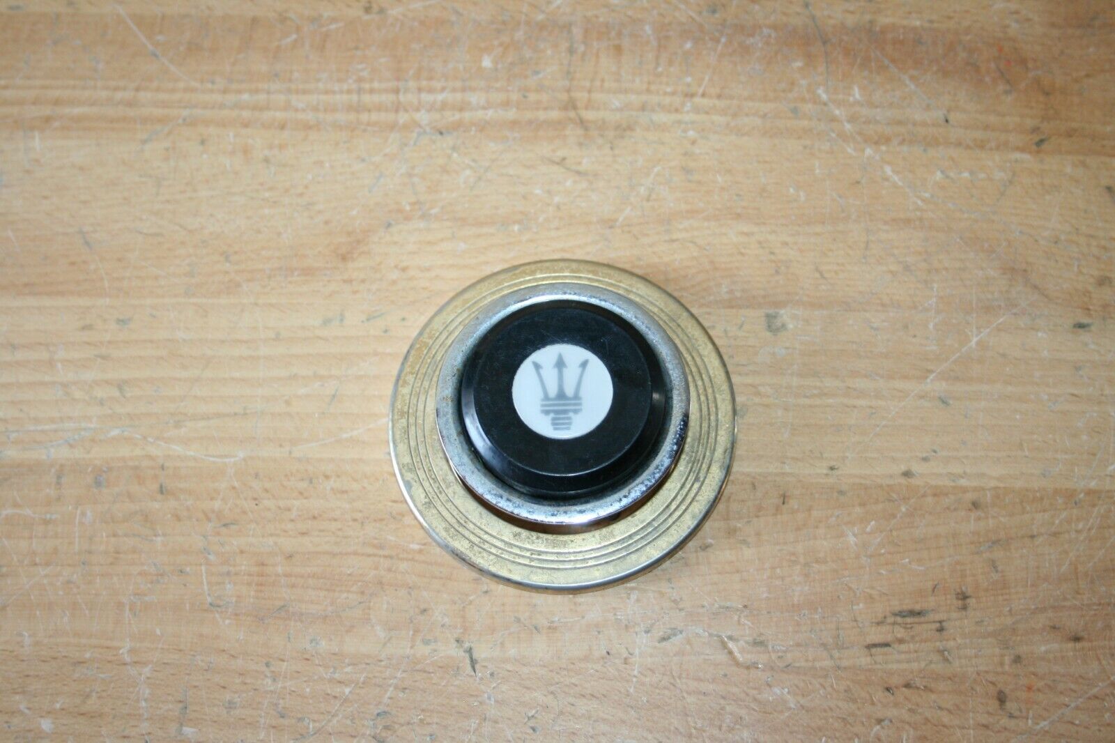 gold Nardi Torino Steering Wheel Horn Button / Outer Trim Ring / single Contact