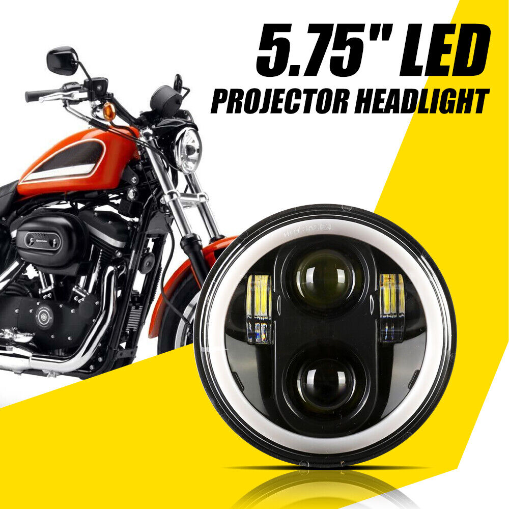 5-3/4'' 5.75'' inch LED Headlight DRL for Harley Sportster XL 883 1200 2004-2012