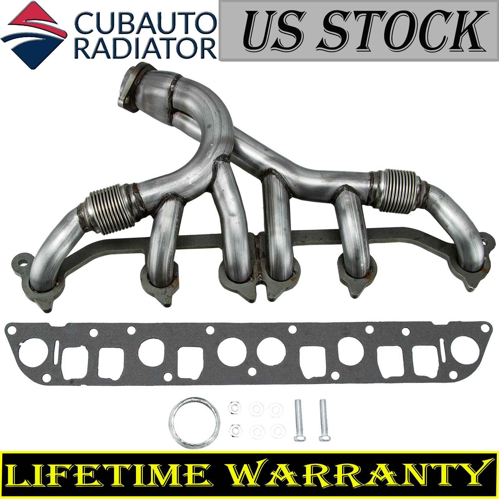 Stainless Steel Exhaust Manifold Gasket Kit For Jeep Grand 4.0 Cherokee Wrangler